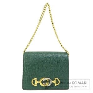 Gucci Zumi Chain Wallet Bifold Leather